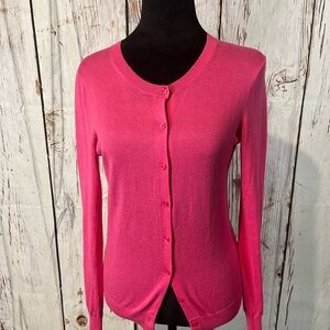 Hot Pink Banana Republic Cardigan Sweater Sm